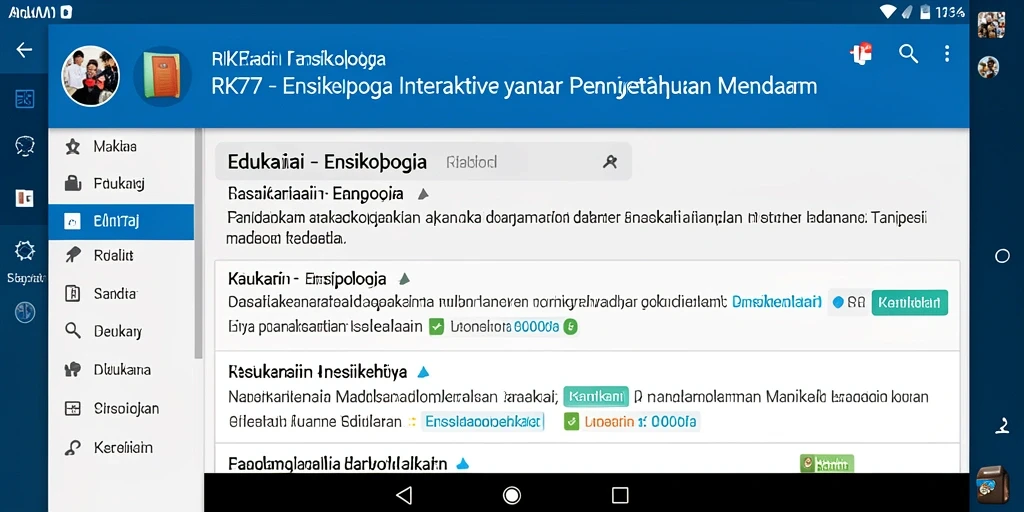 Antarmuka aplikasi RK77 yang ramah pengguna dan interaktif.