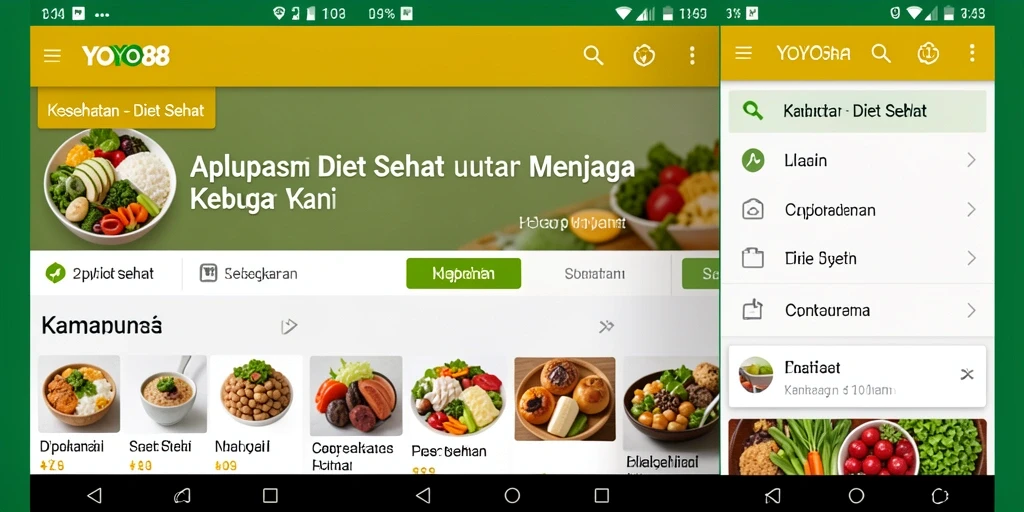 Tampilan antarmuka YOYO88 yang user-friendly untuk diet sehat.