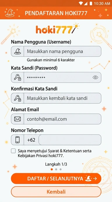 Cara Mudah Daftar Akun Baru hoki777 di Android